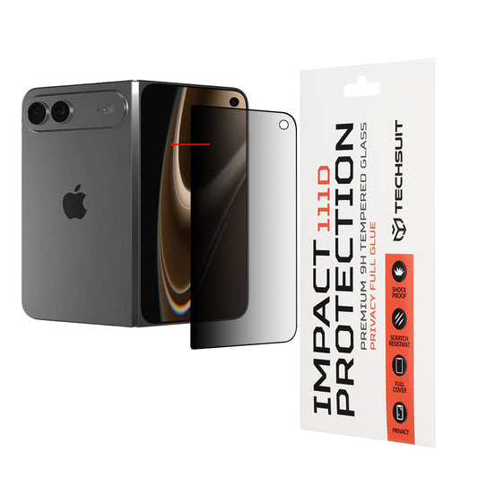 Privacy Techsuit Exterior Screen Protector for Apple iPhone Ultra, Tempered Glass, Full Glue, 111D