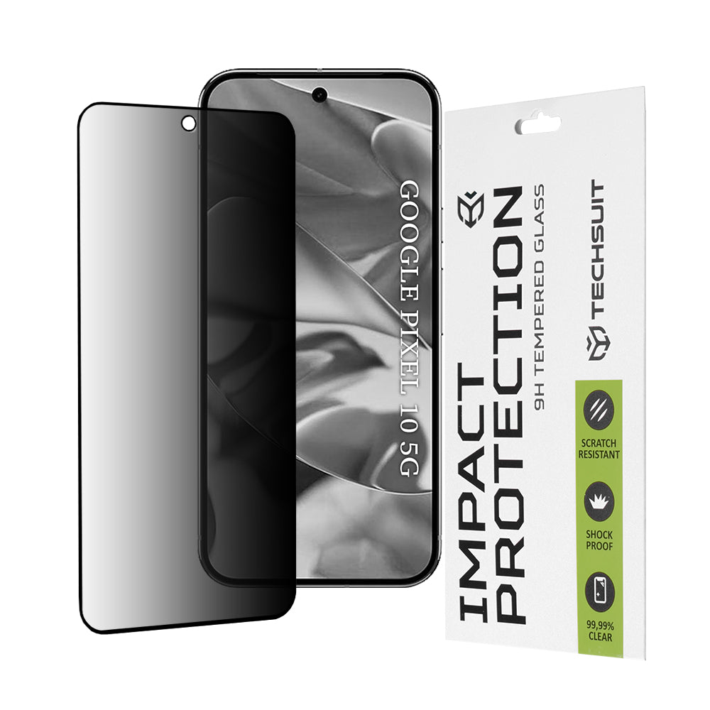 Privacy Techsuit Screen Protector for Google Pixel 10, Tempered Glass, Full Glue, 111D