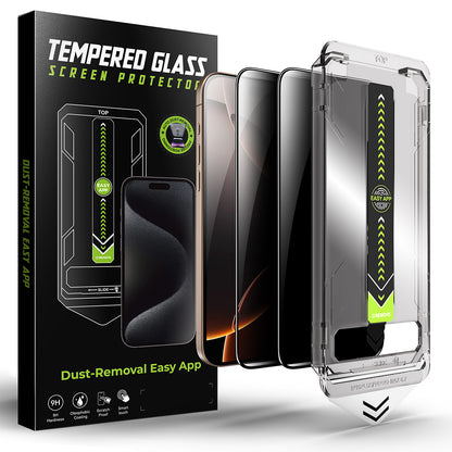 Privacy Screen Protector Techsuit TitanGlass for Apple iPhone 17 Air, Tempered Glass, Full Glue, Set of 2 Pieces