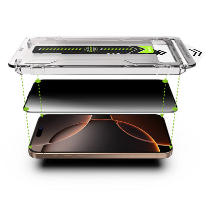 Privacy Screen Protector Techsuit TitanGlass for Apple iPhone 17 Pro, Tempered Glass, Full Glue