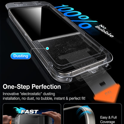 Torras GlassGo Install Master Privacy Screen Protector for Apple iPhone 17 Air, Tempered Glass, Full Glue