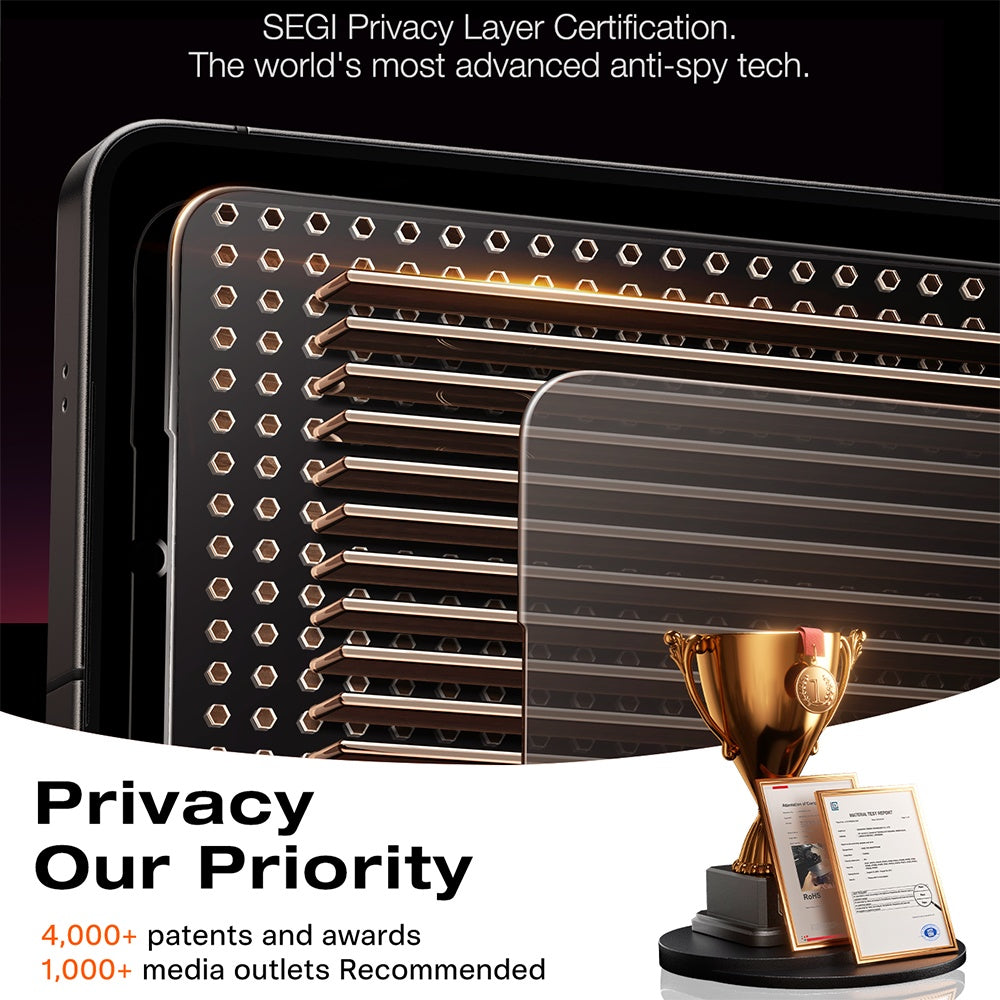 Torras GlassGo Install Master Privacy Screen Protector for Samsung Galaxy S26 Ultra S948, Tempered Glass, Full Glue