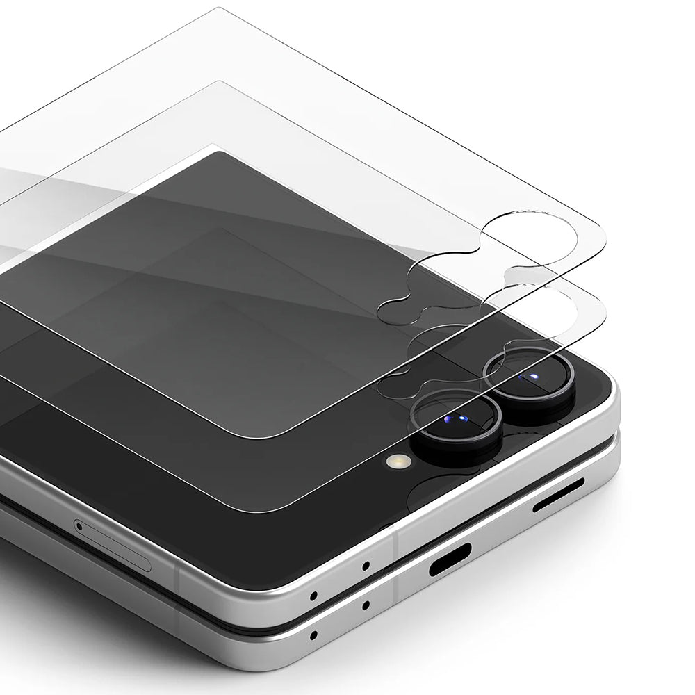 Ringke Pro Exterior Screen Protector for Samsung Galaxy Z Flip8 F776, Tempered Glass, Full Glue, Set of 2 pieces