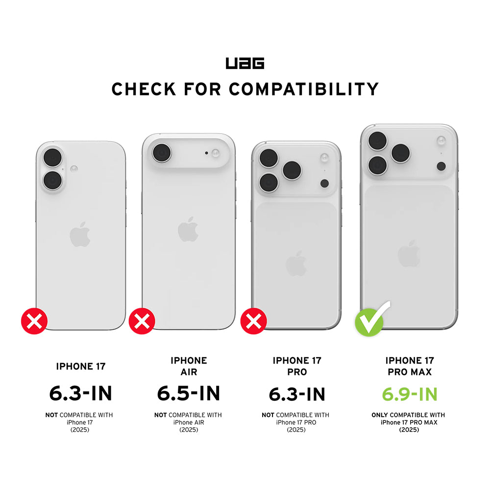 Urban Armor Gear Shield Screen Protector for Apple iPhone 17 Pro Max, Tempered Glass, Full Glue, Black