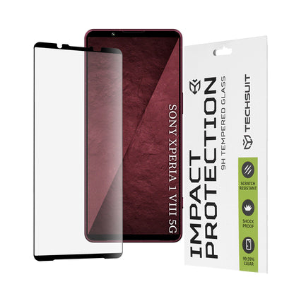 Techsuit Screen Protector for Sony Xperia 1 VIII, Tempered Glass, 111D, Black