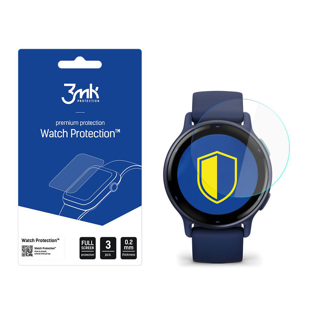 3MK Arc Protective Film for Garmin Vivoactive 5, Set of 3 pieces, Plastic