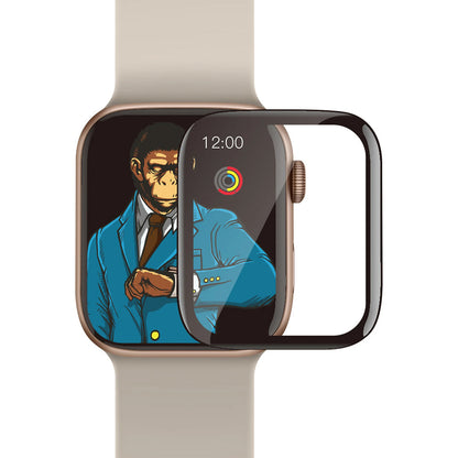 Blueo High Molecule Protective Film for Apple Watch 8 / 7 41mm Series, Tempered Glass, Black
