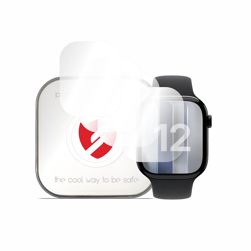 Smart Protection Premium Classic Screen Protector for Apple Watch Series 12 46mm, Set of 4 pieces, Plastic