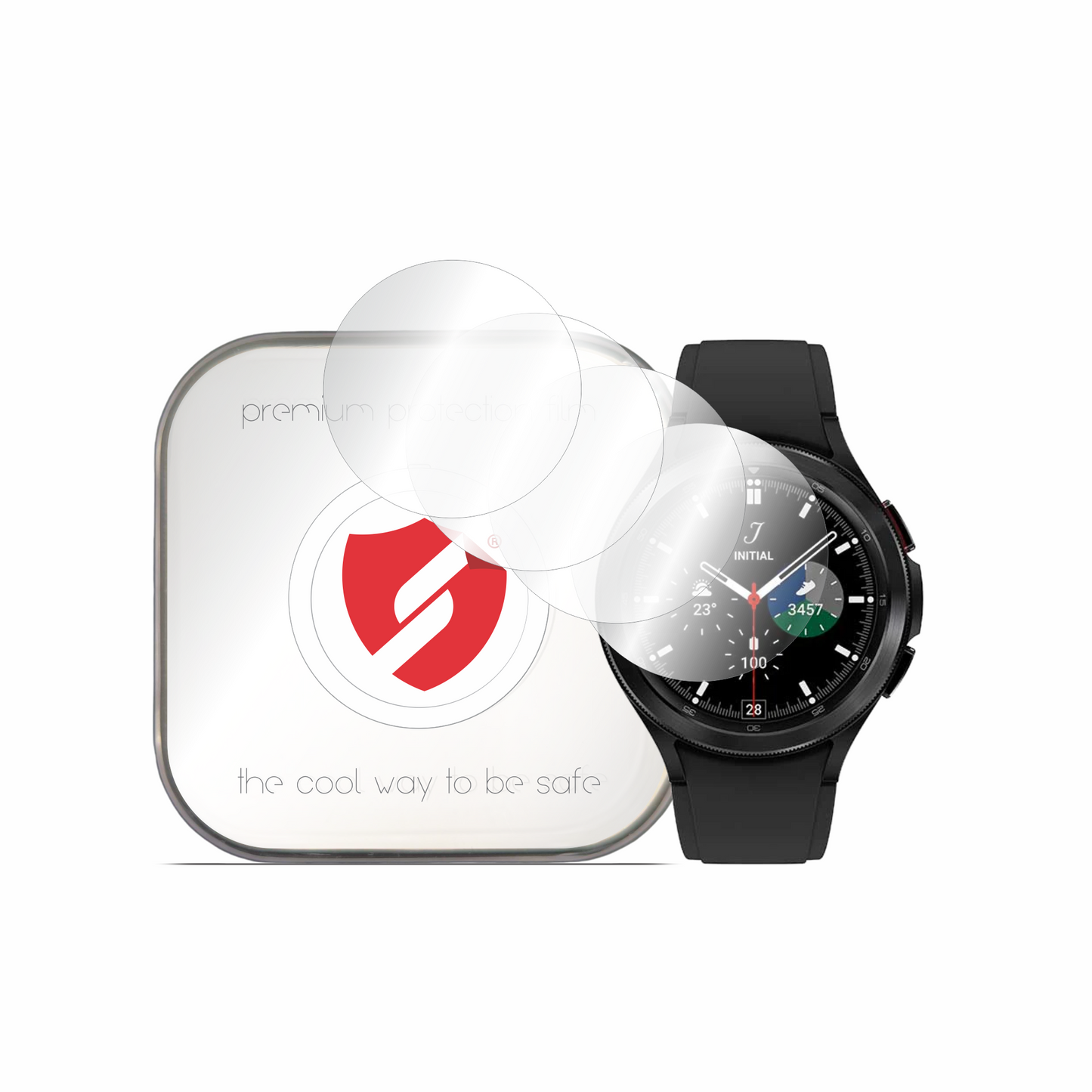 Smart Protection Premium Classic Screen Protector Film for Samsung Galaxy Watch4 Classic 46mm, Set of 4 pieces, Plastic
