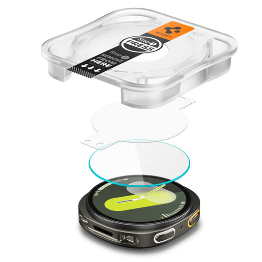 Spigen GlastR EZ FIT Protection Film for Samsung Galaxy Watch8 40mm, Set of 2 pieces, Tempered Glass AGL09876