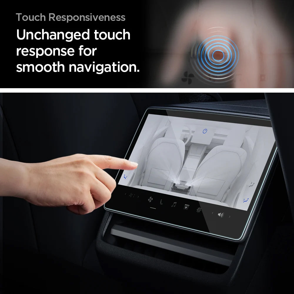 Spigen GlastR Slim Anti-Glare Screen Protector for Tesla Y Navigation (2026 / 2025) / 3 (2026 / 2025 / 2024), Tempered Glass AGL07586