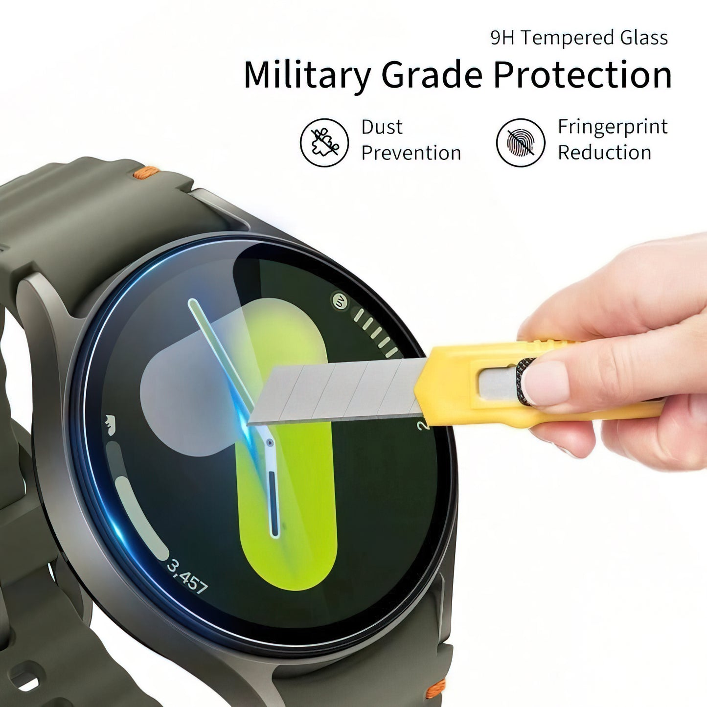 Tech-Protect Fit+ Protective Film for Huawei Watch GT 6 46mm, Set of 2, Tempered Glass