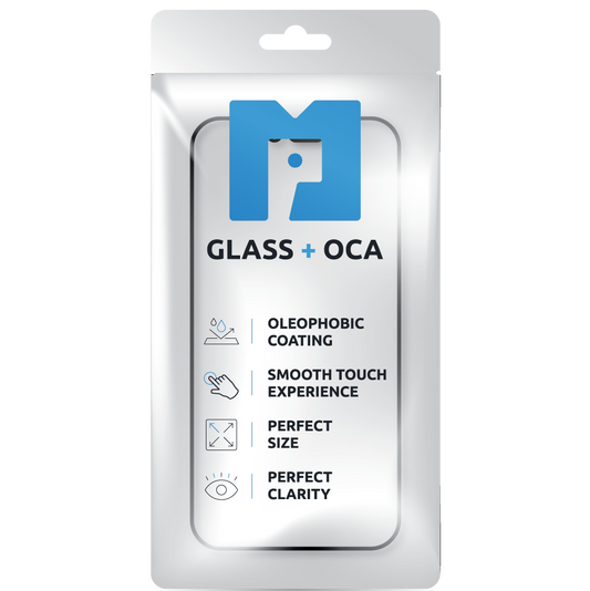 Screen Glass + OCA MP compatible with Apple iPhone 15, Black