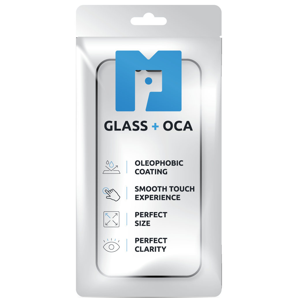 Screen Glass + OCA MP compatible with Apple iPhone 16e / 14, Black