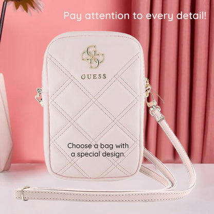 Universal Phone Bag, Guess, Quilted 4G, Black