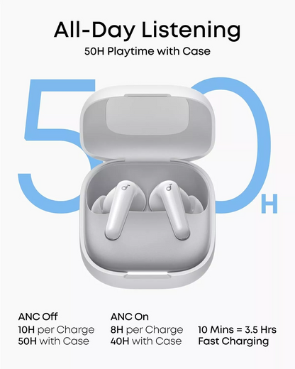 Handsfree Bluetooth Anker Soundcore R60i, TWS, ANC, White D1202G21