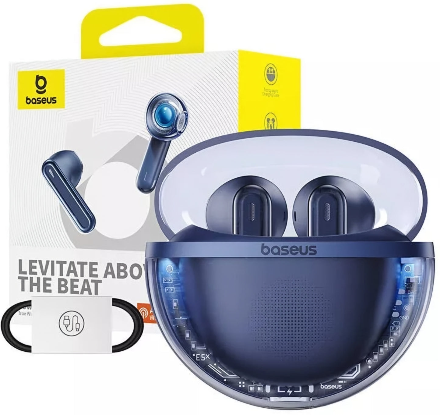 Handsfree Bluetooth Baseus Bowie E5x, TWS, Blue A00060101323-00