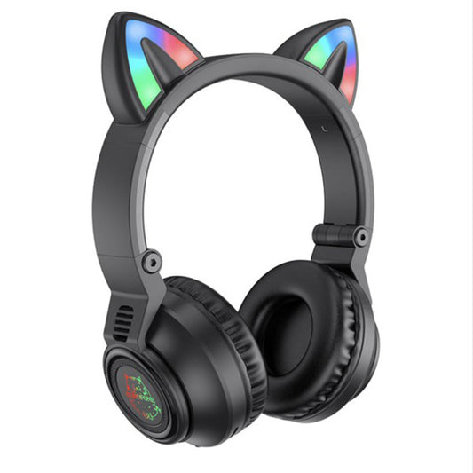 Handsfree Bluetooth Borofone BO18 Cat Ear, A2DP, Black