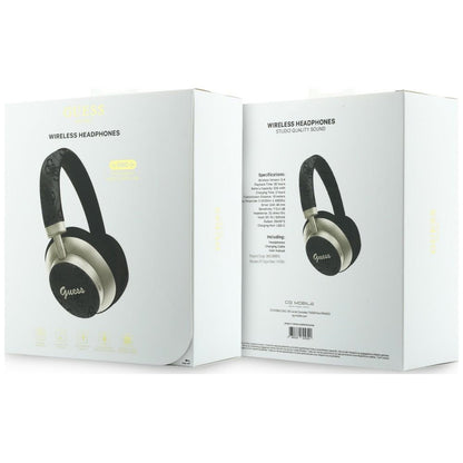 Guess 4G Gold Script Metal Bluetooth Handsfree, A2DP, Black