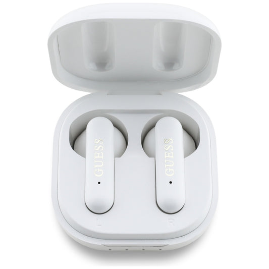 Guess 4G Metal Logo Bluetooth Handsfree, TWS, White
