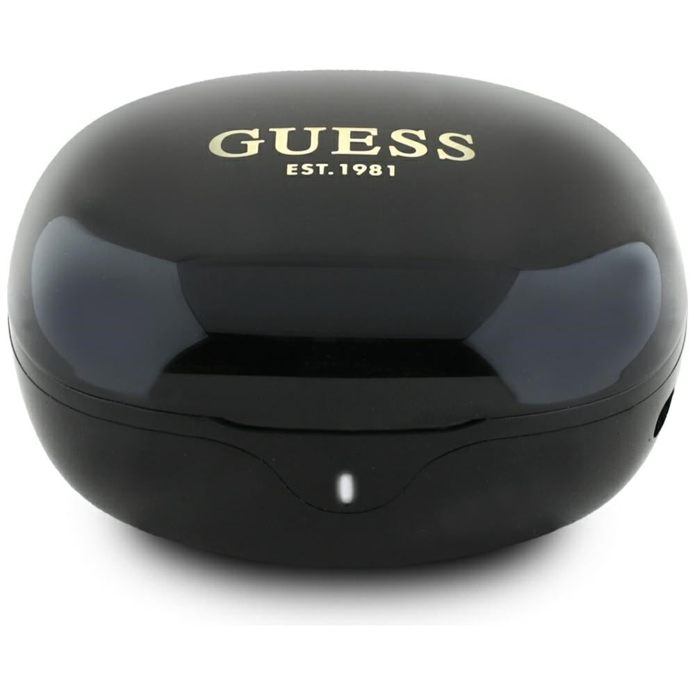 Handsfree Bluetooth Guess Flat Classic Logo Electroplated, TWS, Black