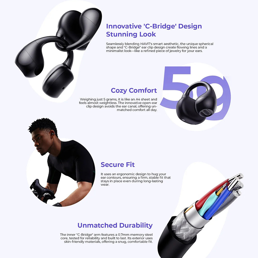 HAVIT OWS916 Bluetooth Handsfree, TWS, Black