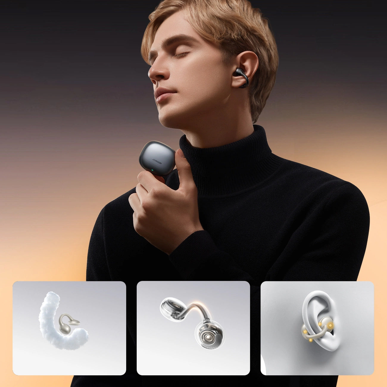 Handsfree Bluetooth Joyroom Openfree JR-OE3, TWS, Silver