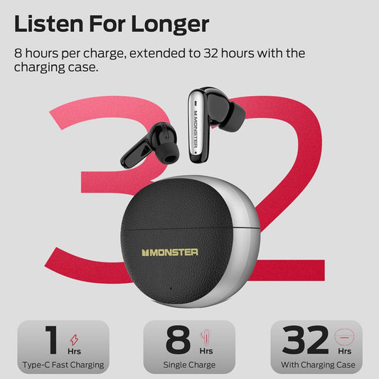 Bluetooth Handsfree Monster N-Lite 310, TWS, Black