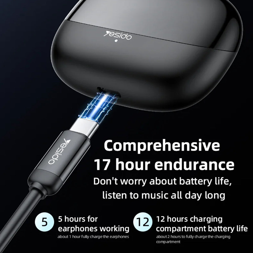 Handsfree Bluetooth Yesido TWS26, TWS, Black