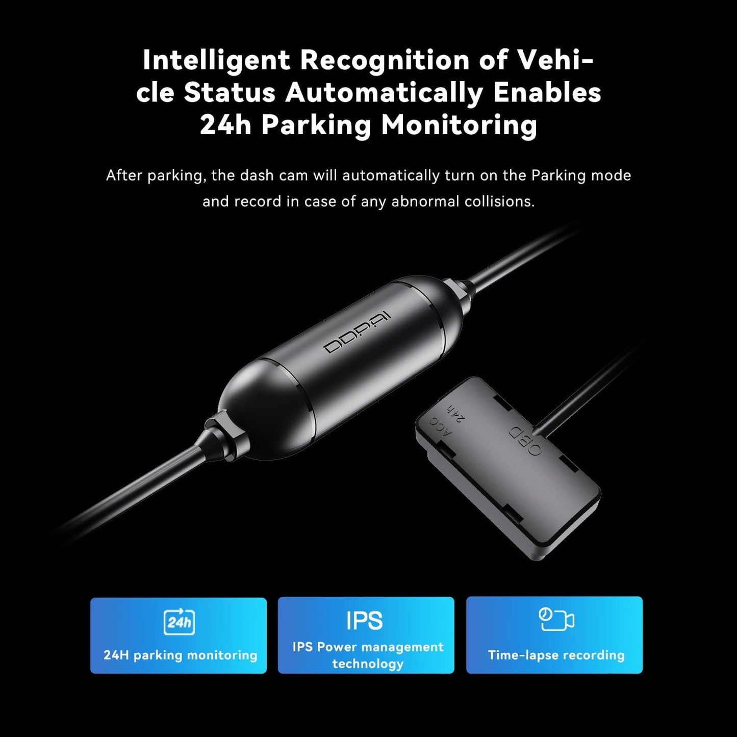 Hardwire OBD DDPAI DC001 for Camera E3 / Mini5 / N1 Dual / N3 / N3 Pro / N5 Dual / Z40 / Z50