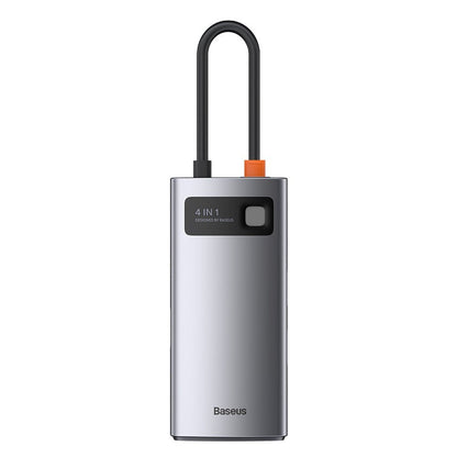 Baseus Metal Gleam USB-C Hub, 2 x USB-A - 1 x USB-C - 1 x HDMI, Gray Resealed CAHUB-CY0G