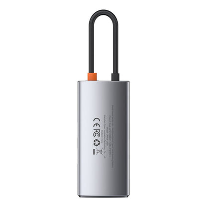 Baseus Metal Gleam USB-C Hub, 2 x USB-A - 1 x USB-C - 1 x HDMI, Gray Resealed CAHUB-CY0G
