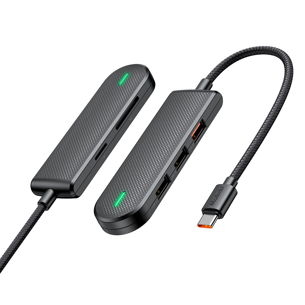 McDodo HU-1430 Star USB-C Hub, 5in1, Black