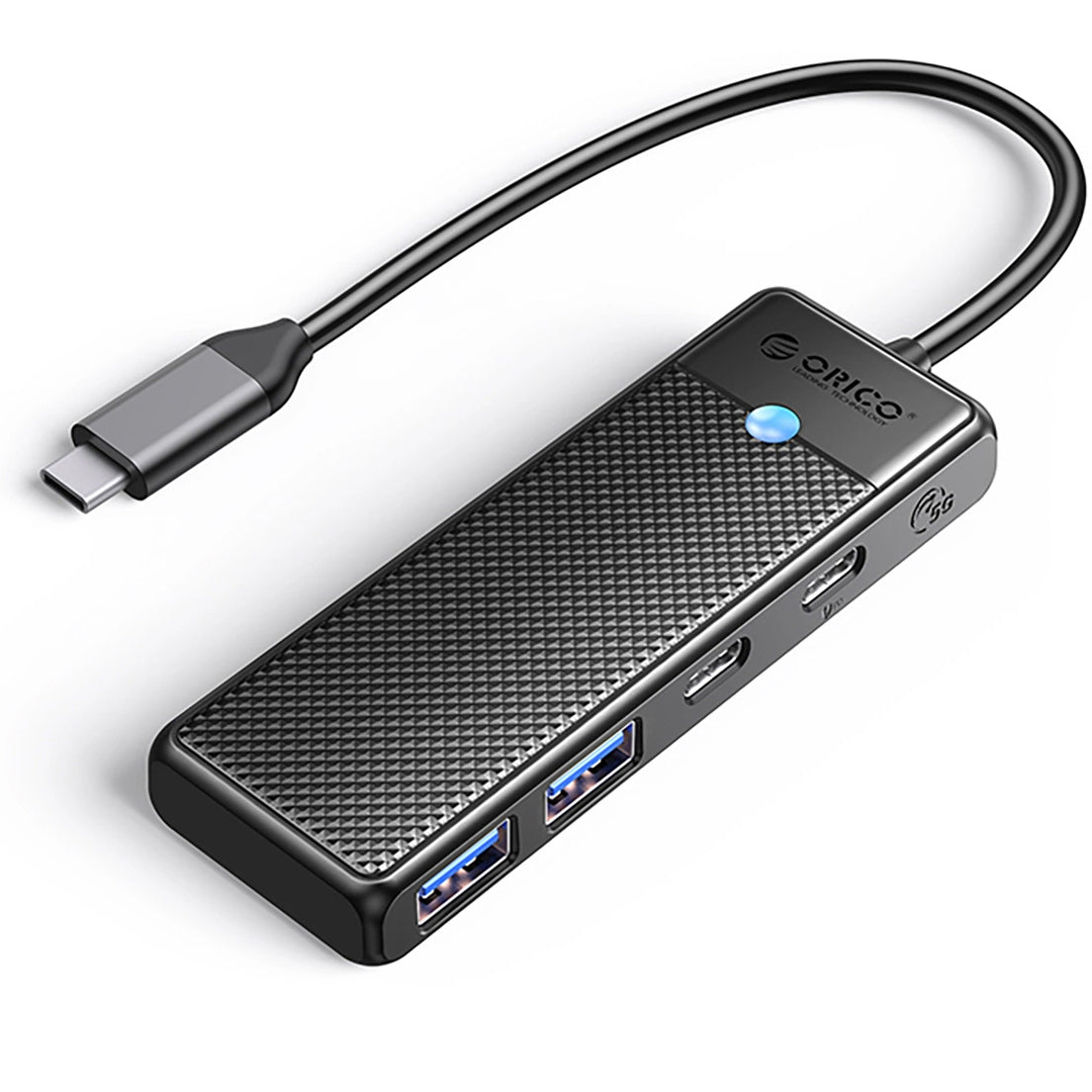 Orico PAPW2AC-C3 USB-C Hub, 2 x USB-A 3.0 - 2 x USB-C, Black