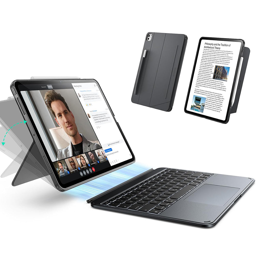 Keyboard Case for Apple iPad Pro 11 (2024), ESR, Shift, Gray