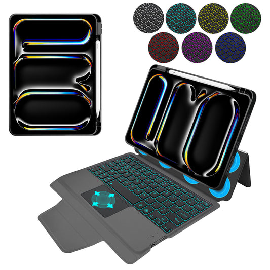 Keyboard Case for Apple iPad Pro 11 (2024), Techsuit, KeyTab Pro, Black