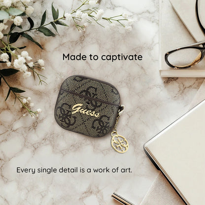 Guess 4G Charm Case for Apple AirPods 4, Brown