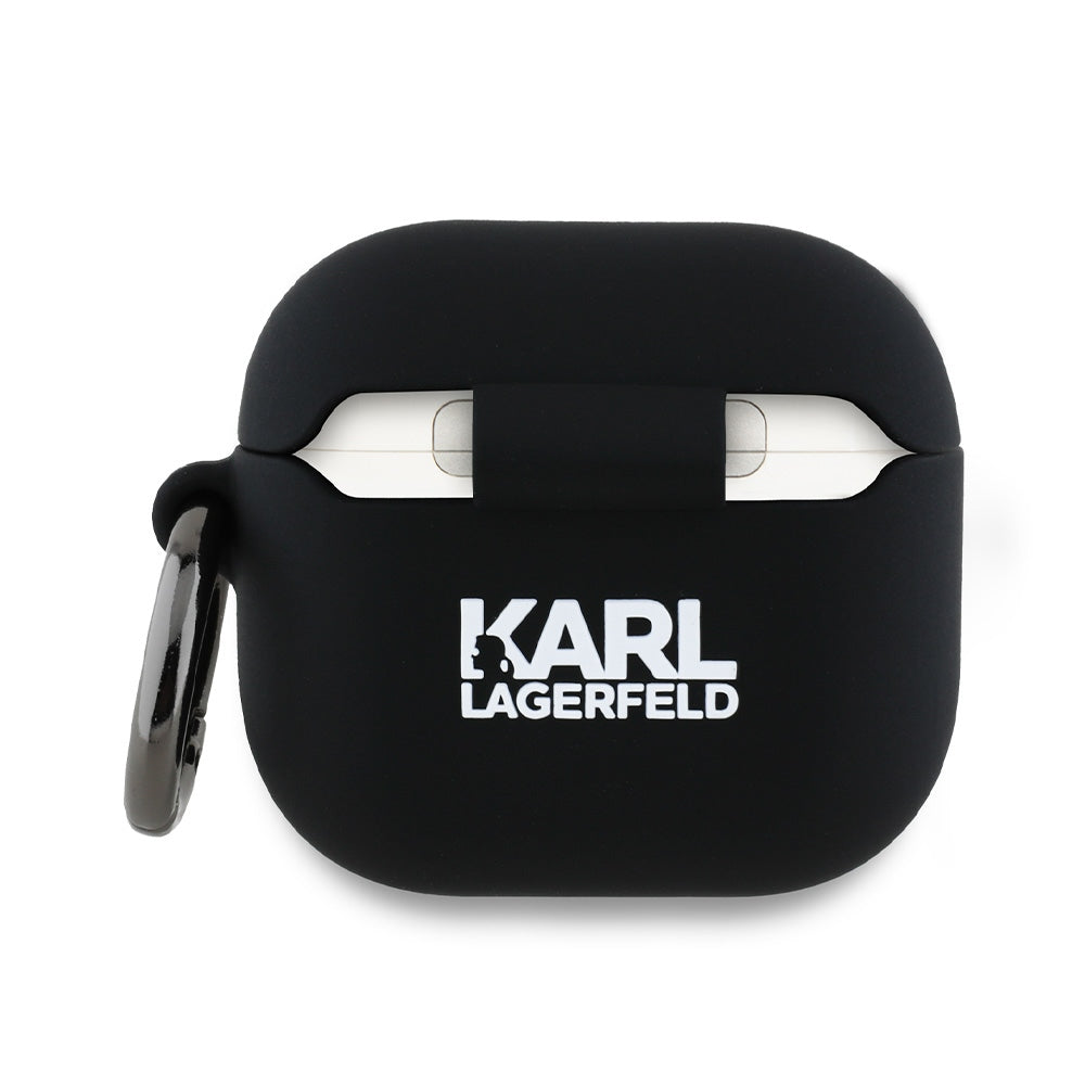 Karl Lagerfeld 3D Karl & Choupette's Heads Case for Apple AirPods 4, Black