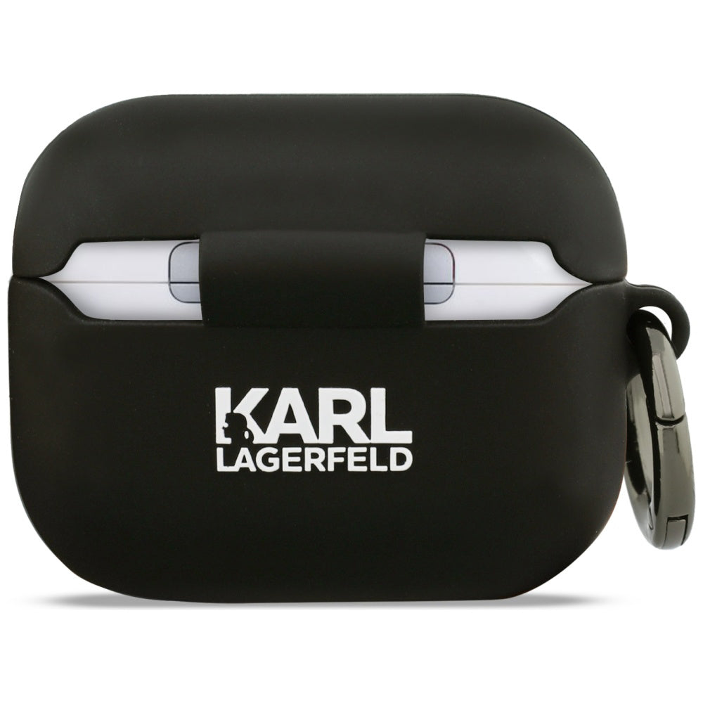 Karl Lagerfeld Silicone Karl & Choupette 3D Case for Apple AirPods Pro 3, Black