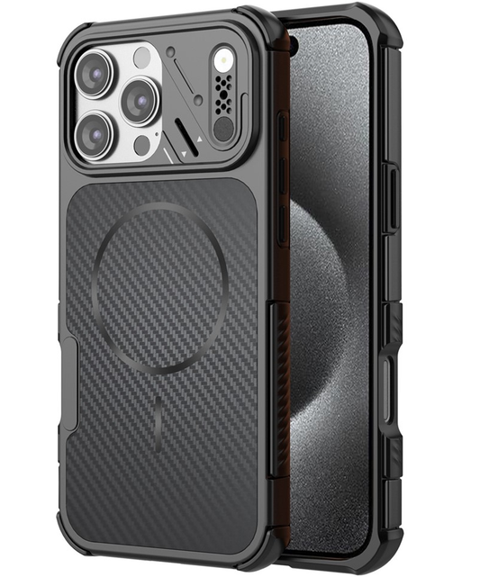 MagSafe Case for Apple iPhone 16 Pro Max, OEM, Carbon and Corner Protection, Black