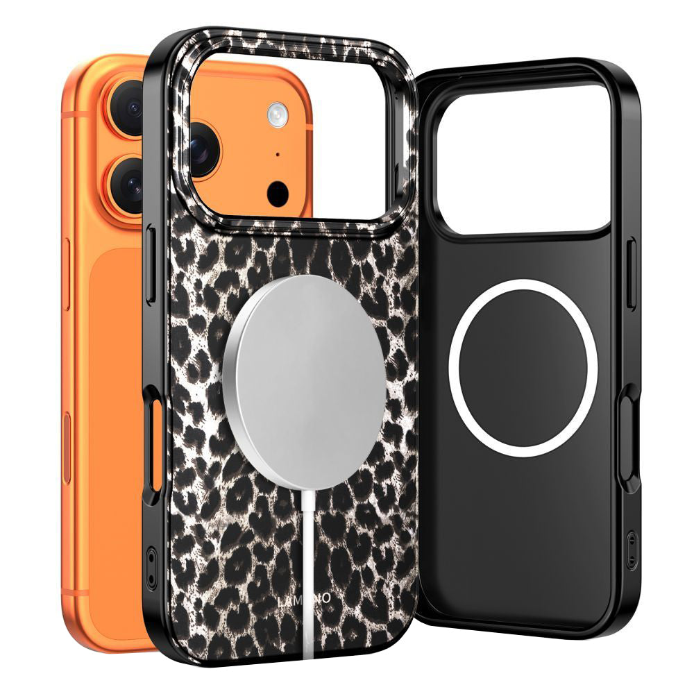 MagSafe Case for Apple iPhone 17 Pro Max, Tech-Protect, Lamano Leopard, Black