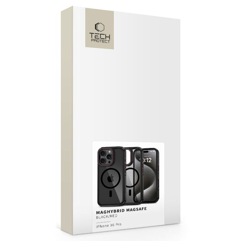 MagSafe Case for Apple iPhone 16 Pro, Tech-Protect, Maghybrid, Black 