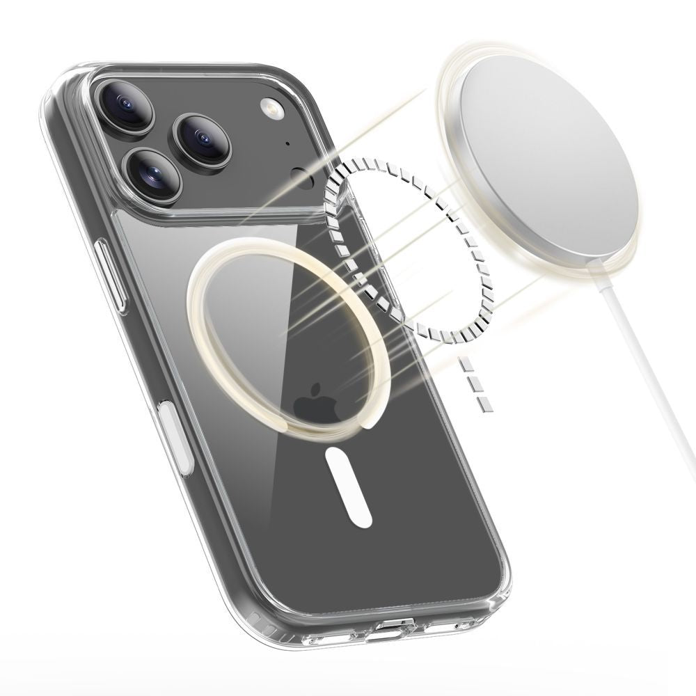 MagSafe Case for Apple iPhone 17 Pro Max, Tech-Protect, Flexair Hybrid CC, Transparent