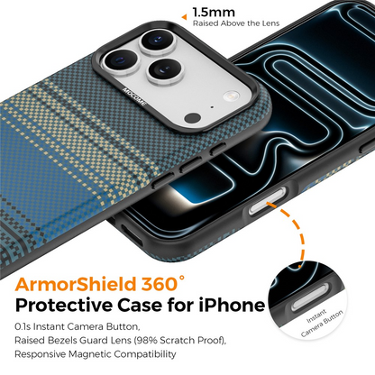 MagSafe Case for Apple iPhone 17 Pro, OEM, Gradient Rainbow, Navy Blue
