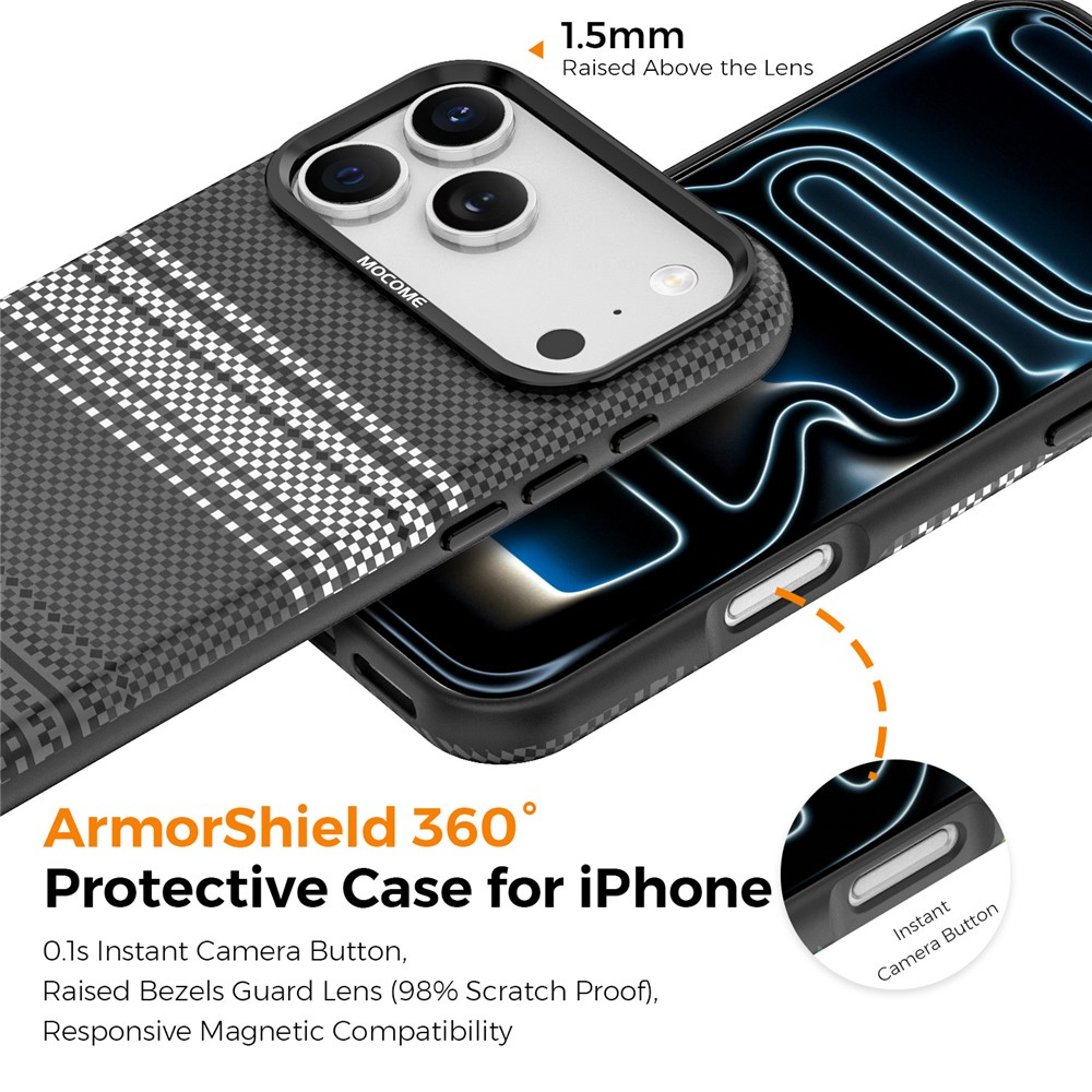 MagSafe Case for Apple iPhone 17 Pro, OEM, Gradient Rainbow, Black