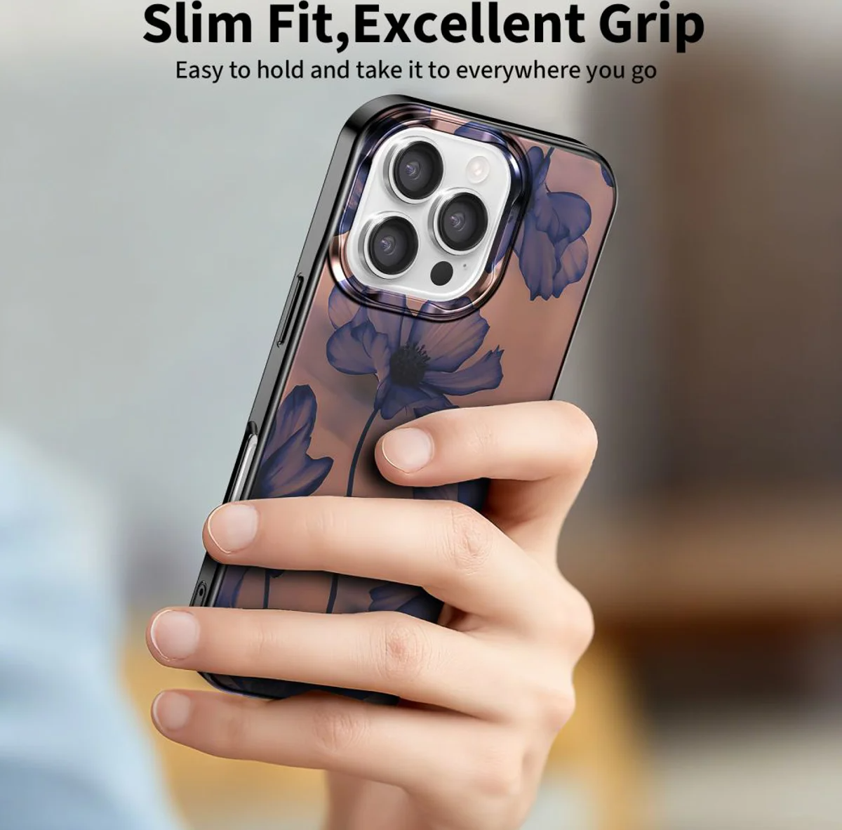 MagSafe Case for Apple iPhone 16 Pro, Tech-Protect, Lamano Velvet Night, Black