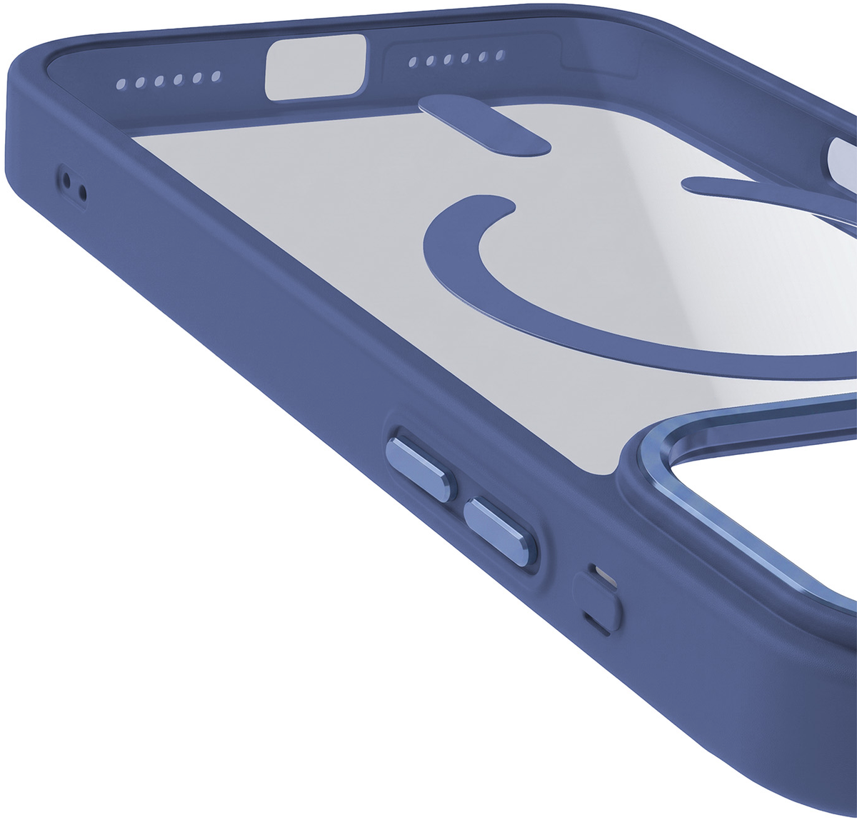 MagSafe Case for Apple iPhone 18 Pro Max / 17 Pro Max, OEM, Color Clear Mag, Blue