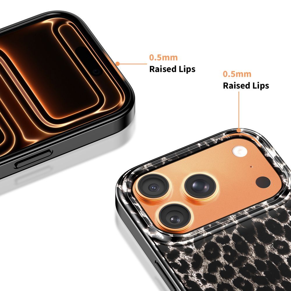 MagSafe Case for Apple iPhone 17 Pro Max, Tech-Protect, Lamano Leopard, Black
