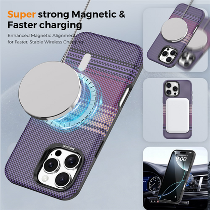 MagSafe Case for Apple iPhone 16 Pro Max, OEM, Gradient Rainbow, Purple