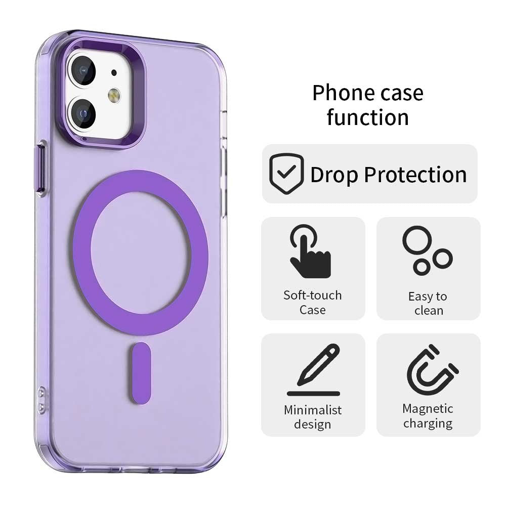 MagSafe Case for Apple iPhone 12 / 12 Pro, Techsuit, CandyCase, Purple